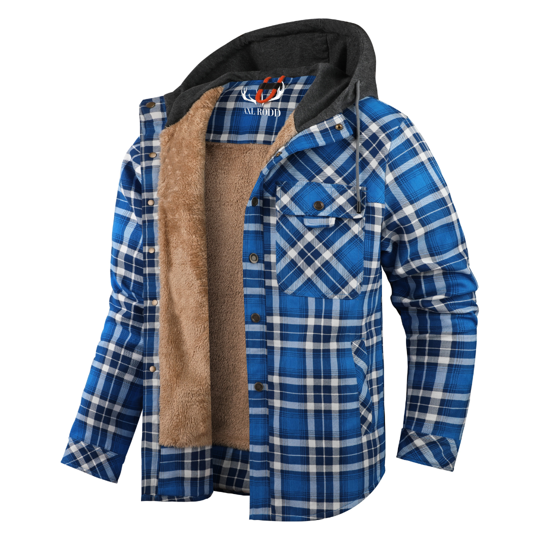Kurtka Męska z Futrem w Stylu Lumberjack | Ciepła Kurtka Zimowa Męska