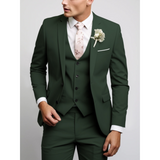 Garnitur Męski Slim Fit 3 Częściowy na Wesele | Nowoczesny Smoking na Eleganckie Okazje