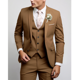 Garnitur Męski Slim Fit 3 Częściowy na Wesele | Nowoczesny Smoking na Eleganckie Okazje