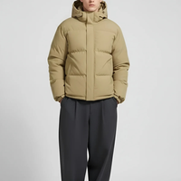 Kurtka Puchowa Męska Klasyczna z Kapturem | Męska Kurtka Zimowa na Chłodne Dni