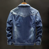 Kurtka Jeansowa Męska na Zimę | Ocieplana Podszewką | Klasyczny Krój