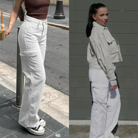 Spodnie cargo z wysokim stanem | Szerokie nogawki | Streetwear | Styl miejski