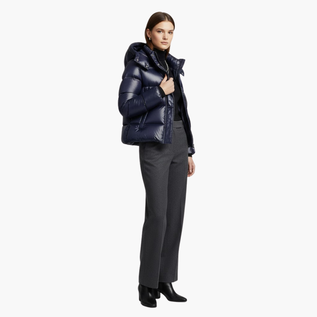 Kurtka Pikowana Damska z Kapturem | Zimowa Kurtka Damska