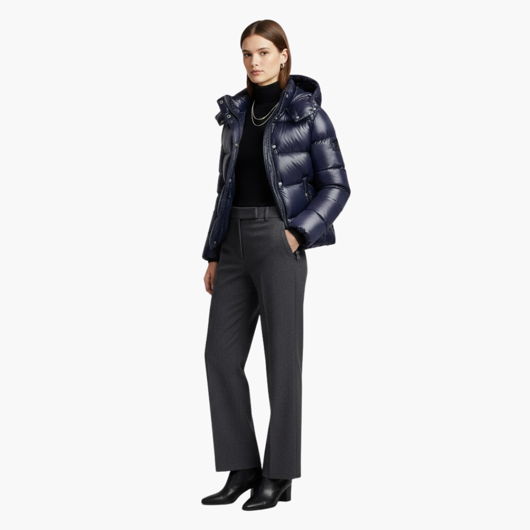 Kurtka Pikowana Damska z Kapturem | Zimowa Kurtka Damska