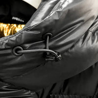 Kurtka Damska Zimowa Długa w Stylu Puchowym | Ciepła Kurtka Przeciwdeszczowa