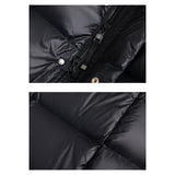 Kurtka Damska Zimowa Długa w Stylu Puchowym | Ciepła Kurtka Przeciwdeszczowa