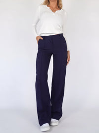 Eleganckie spodnie z wysokim stanem | Szerokie nogawki | Spodnie do pracy | Casual chic