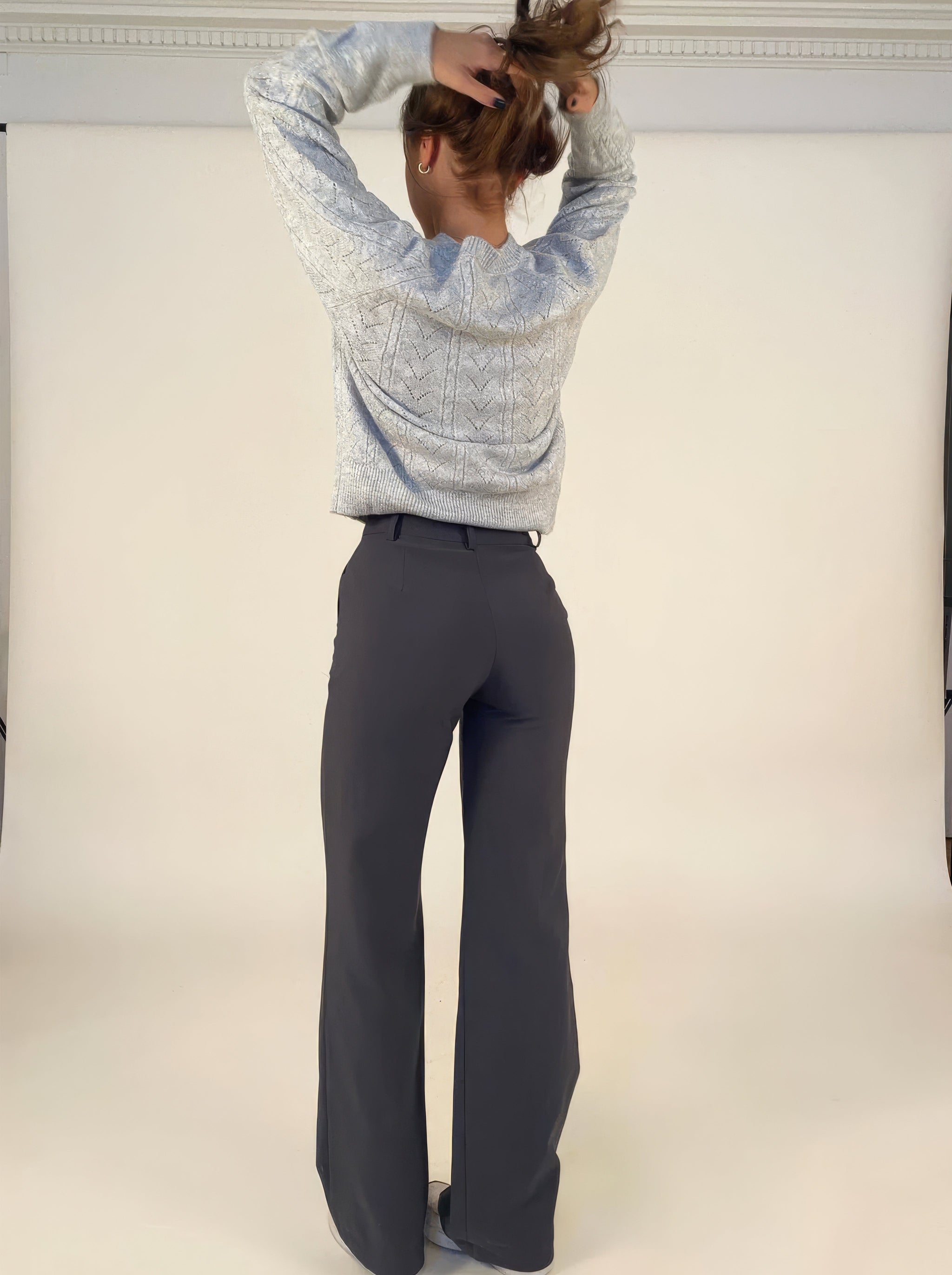Eleganckie spodnie z wysokim stanem | Szerokie nogawki | Spodnie do pracy | Casual chic