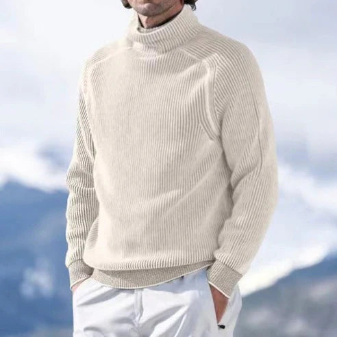Golf Męski Sweter z Długim Rękawem w Klasycznym Stylu | Elegancki Sweter Męski
