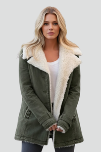 Damska kurtka przejściowa z szerokim kołnierzem | Stylowa kurtka na co dzień