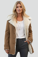 Damska kurtka przejściowa z szerokim kołnierzem | Stylowa kurtka na co dzień