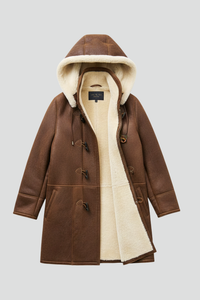 Damski płaszcz zimowy z zabezpieczeniem i zapięciem na kołki | Klasyczny płaszcz na zimę