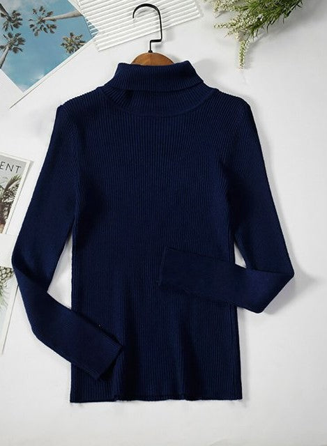 Golf Damski w Klasycznym Stylu z Długim Rękawem | Elegancki Sweter Damski