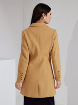 Płaszcz Damski Zimowy o Długim Kroju z Klapami | Elegancki Trencz Damski