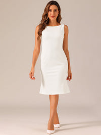 Elegancka Damska Sukienka Midi w Kratę | Bez Rękawów z Fiszbinką