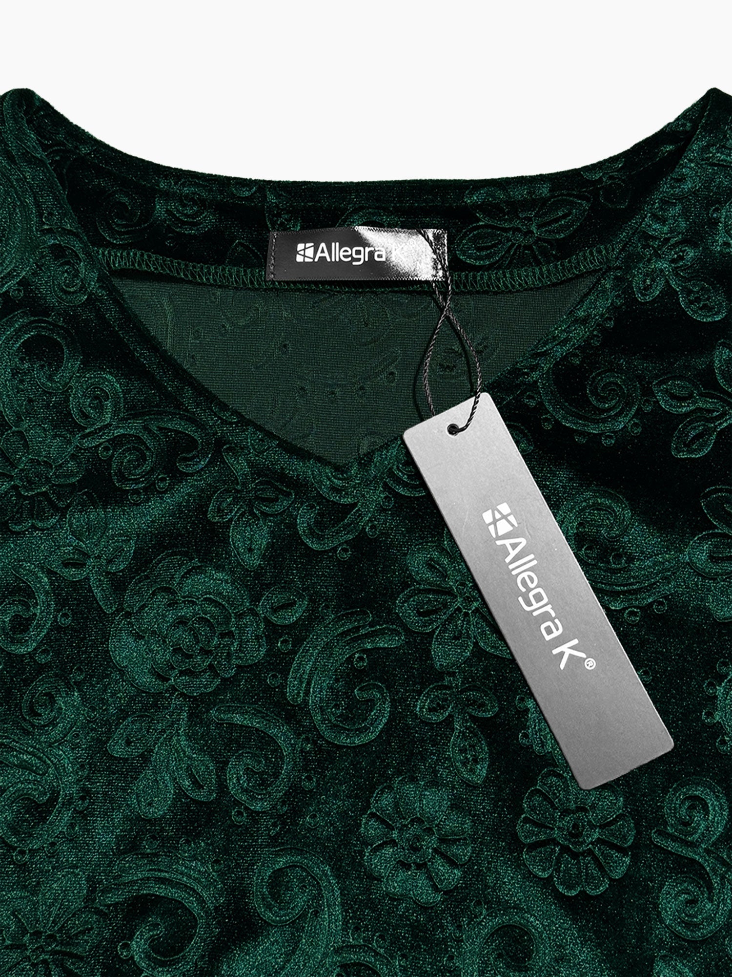 Elegancka Damska Sukienka Maxi w Kwiaty | Długi Rękaw i Dekolt V