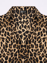 Damska Bluzka Kopertowa w Panterkę z Wiązaniem | Elegancka Bluzka Damska