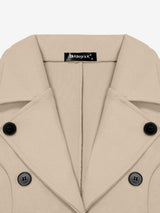 Płaszcz Damski Zimowy z Klapami i Guzikami | Elegancki Płaszcz