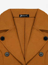 Płaszcz Damski Zimowy z Klapami i Guzikami | Elegancki Płaszcz