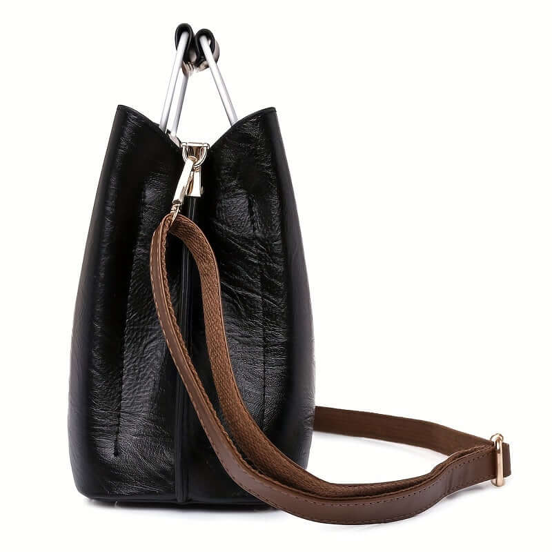 Torebka Damska Ava | Elegancki Dwukolorowy Design | Skórzana Listonoszka