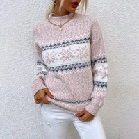 Sweter Świąteczny Damski w Stylu Nordyckim | Ciepły i Modny Sweter Zimowy