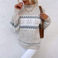Sweter Świąteczny Damski w Stylu Nordyckim | Ciepły i Modny Sweter Zimowy