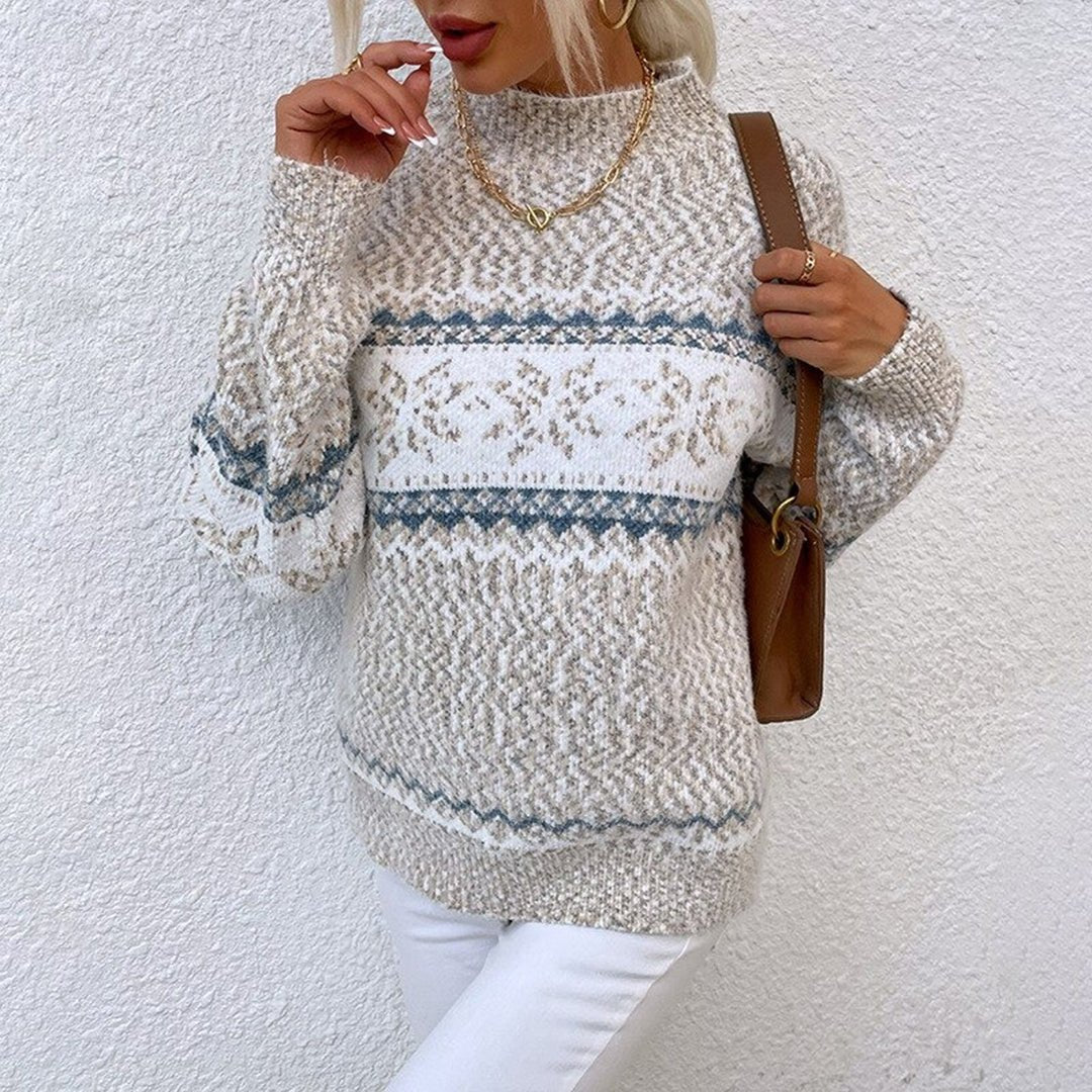 Sweter Świąteczny Damski w Stylu Nordyckim | Ciepły i Modny Sweter Zimowy