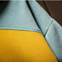 Bluza Męska z Kapturem | Kolorowy Patchwork | Luźny Krój