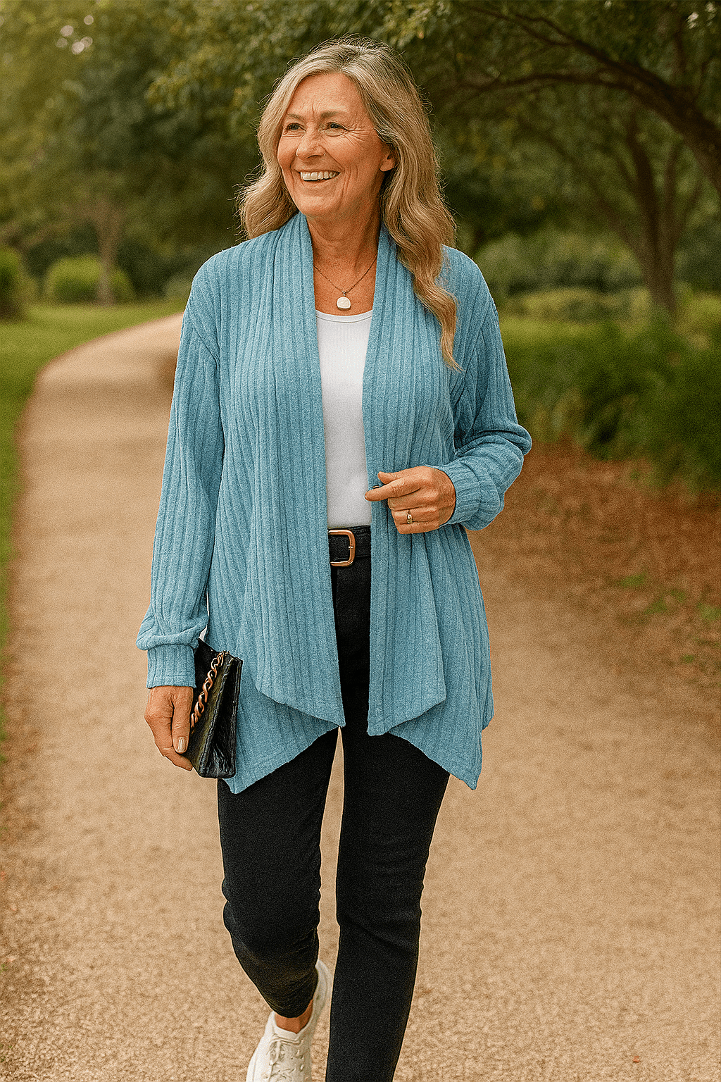 Kardigan Damski w Stylu Open-Front | Elegancki Sweter Damski