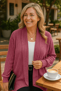 Kardigan Damski w Stylu Open-Front | Elegancki Sweter Damski