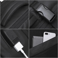 Rozszerzany Plecak Podróżny 22–37L z Portem USB | Wodoodporny Plecak na Laptopa