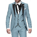 Garnitur Męski Slim Fit 3 Częściowy na Wesele | Elegancki Smoking na Uroczystości