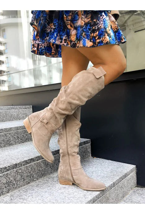 Wysokie Kozaki Damskie z Ociepleniem i Zamkiem | Eleganckie Buty Zimowe
