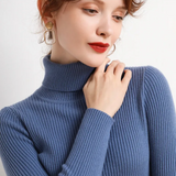 Damski Golf Sweter w Klasycznym Kroju na Jesień i Zimę | Elegancki Ciepły Sweter