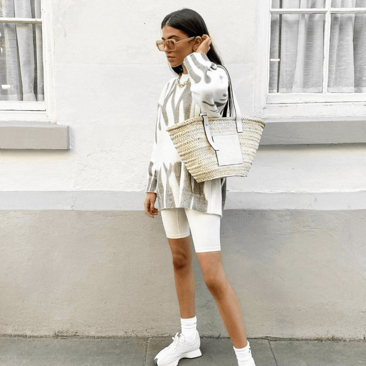 Damski Sweter Oversize z Abstrakcyjnym Wzorem | Luźny Krój | Modny na Sezon