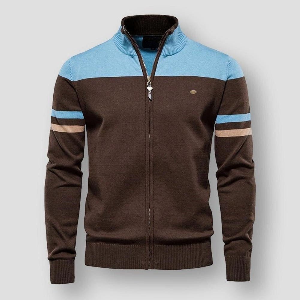 Sweter Męski Rozpinany | Swetry Męskie z Zamkiem i Styl Retro na Co Dzień