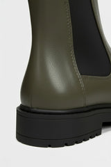 Damskie Botki Chelsea na Platformie | Wsuwane Buty za Kostkę