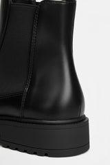 Damskie Botki Chelsea na Platformie | Wsuwane Buty za Kostkę