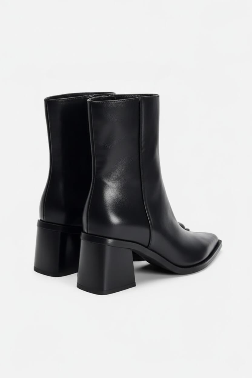 Damskie Botki z Noskiem w Szpic i Suwakiem | Eleganckie Buty na Obcasie