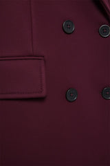 Damski Długi Płaszcz Dwurzędowy z Klapami | Elegancki Płaszcz Zimowy