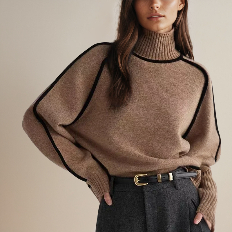 Golf Damski Klasyczny z Wysokim Kołnierzem | Elegancki Sweter Zimowy