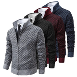 Sweter Męski z Zamkiem | Styl Smart Casual | Elegancki Wzór | Jesienna i Zimowa Warstwa
