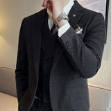 Garnitur Męski Old Money 3 Częściowy Slim Fit | Klasyczny Smoking na Eleganckie Okazje