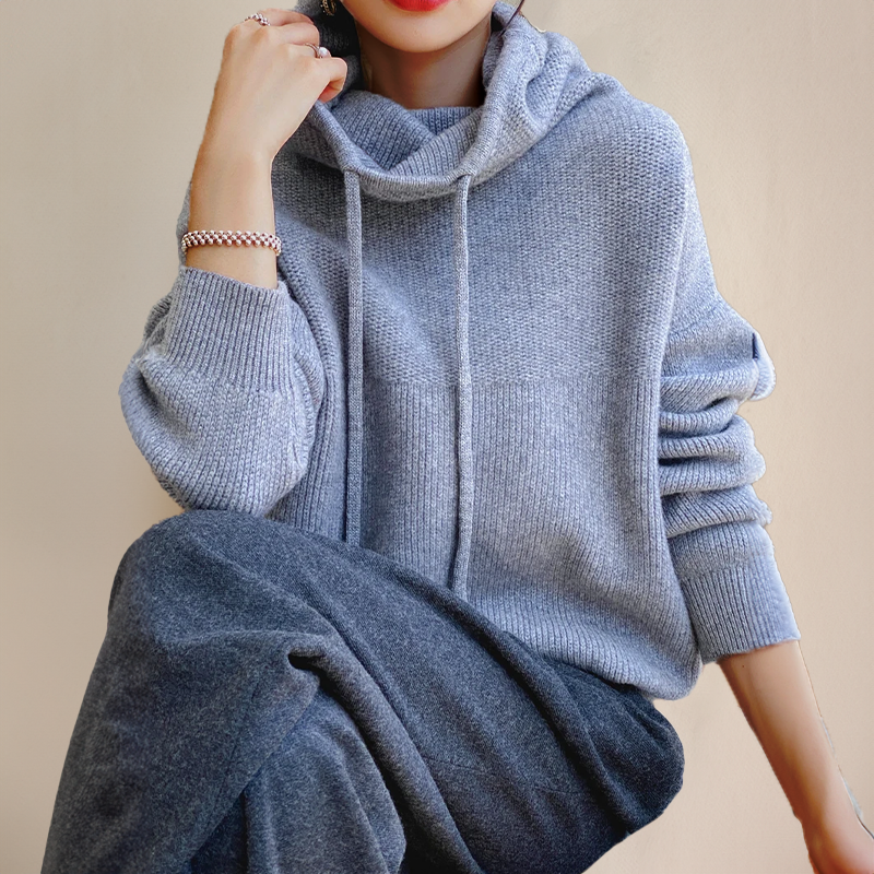 Damska Bluza z Kapturem | Luźny Krój | Modny Sweter na Jesień