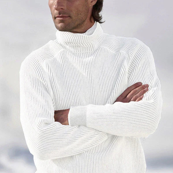 Golf Męski Sweter z Długim Rękawem w Klasycznym Stylu | Elegancki Sweter Męski