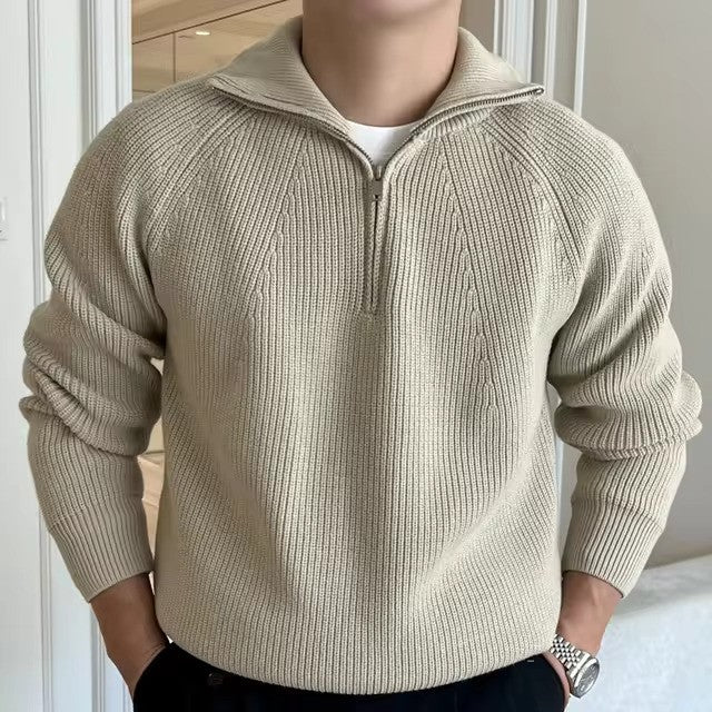 Castello | Quarter-Zip Cotton Sweater