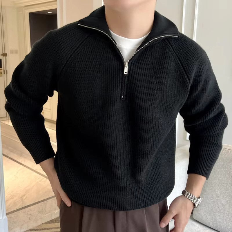 Castello | Quarter-Zip Cotton Sweater