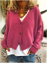 Sweter Kardigan Damski | Luźny Krój | Styl Casual | Całoroczna Warstwa