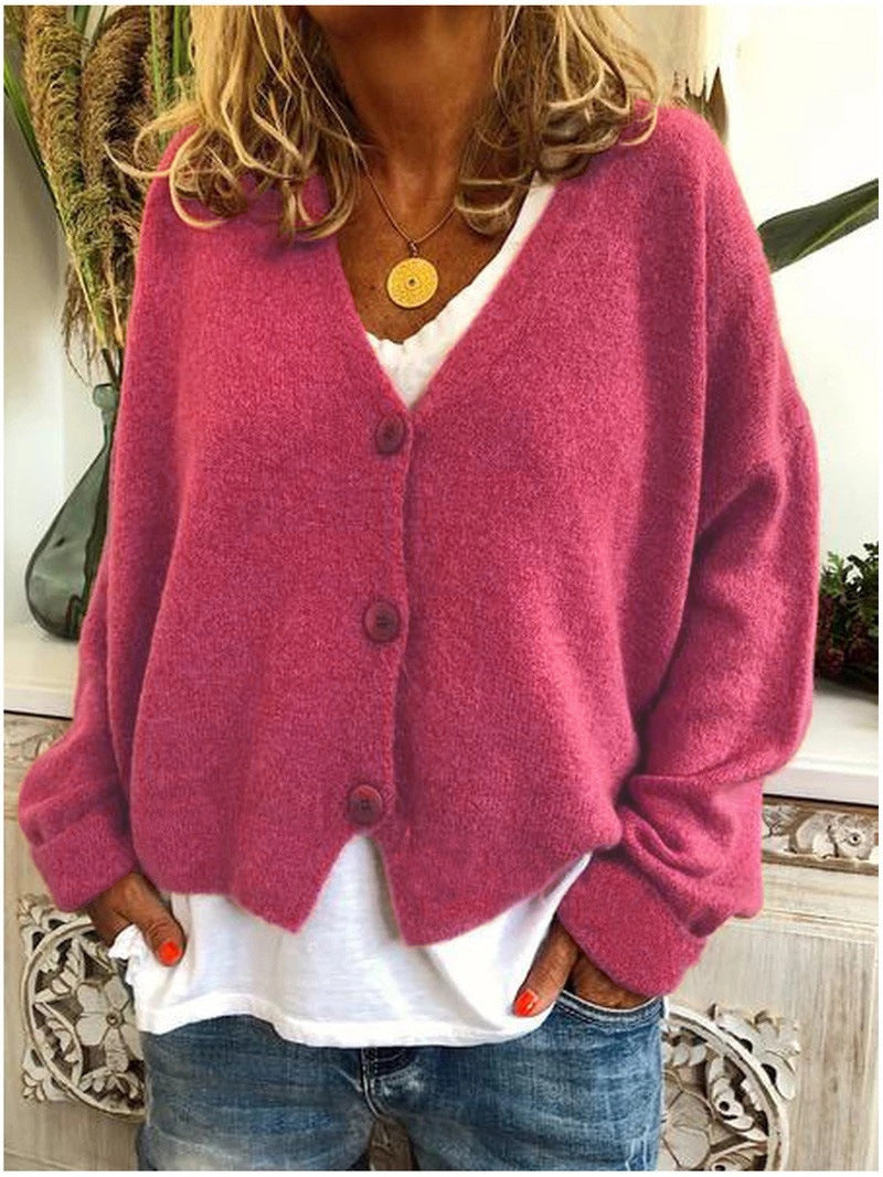 Sweter Kardigan Damski | Luźny Krój | Styl Casual | Całoroczna Warstwa