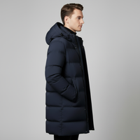 Męska Długa Kurtka Zimowa Pikowana Parka | Kurtki Zimowe Męskie